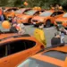 Massachusetts Parade Features Over 80 Orange Subarus